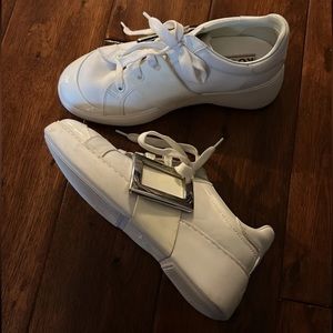 Roger Vivier White Leather Skate Shoes